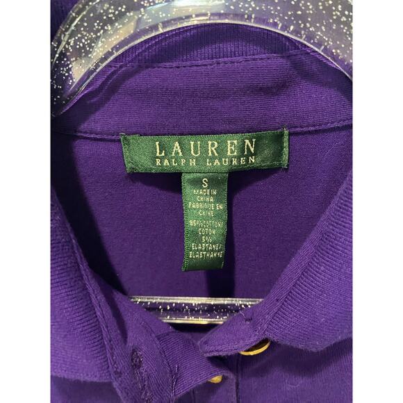 Lauren Ralph Lauren Shirt Dress Women S Crest Logo Purple Preppy - Picture 4 of 7
